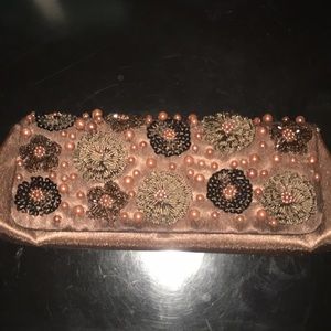 Fancy brown clutch